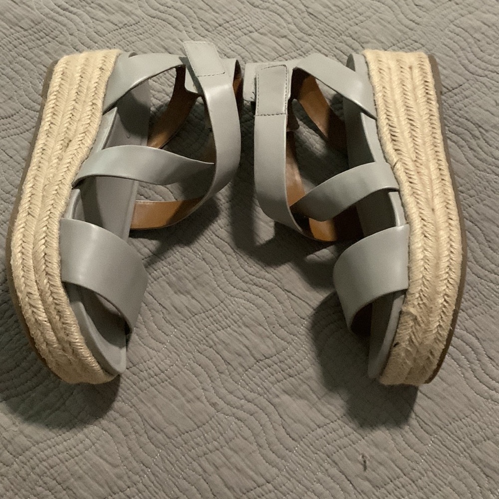 Platform leather espadrilles 7.5